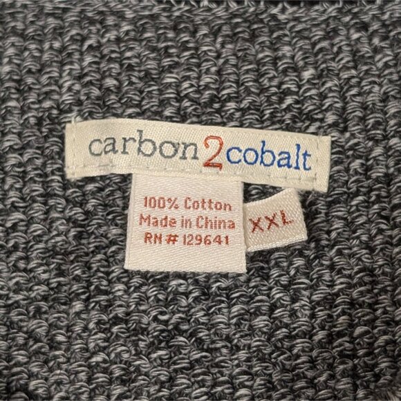 Carbon2Cobalt Men's XXL Sweater Chunky Knit 100% Cotton V Neck Fisherman - Picture 4 of 8